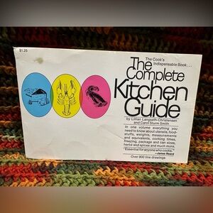 Vintage 1968 The Complete Kitchen Guide Illustrated Book Mod Kitschy